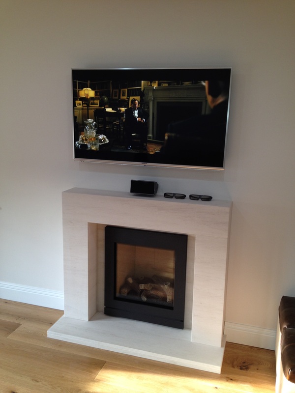 How Is Sky Tv Installed Over Fireplace